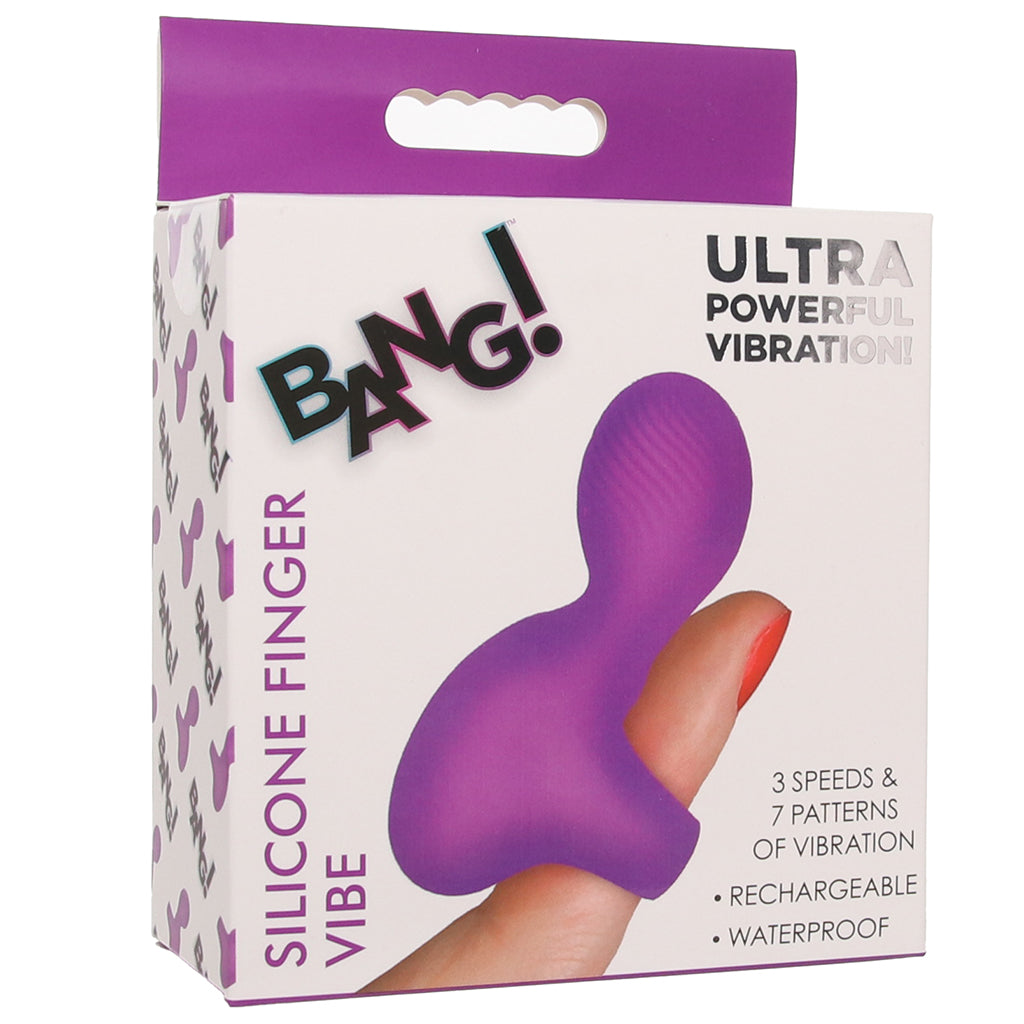 Bang! Silicone Finger Vibe in Purple Vibrators > Finger Vibrators - Tophatter Daily Deals