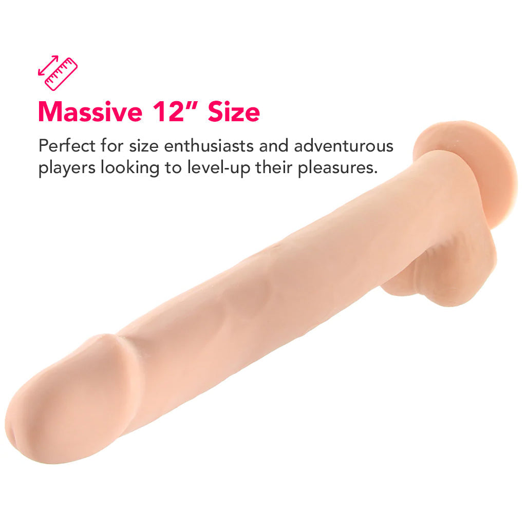 Size Queen 12 Inch Dildo in Ivory Dildo Sex Toys > Realistic Dildos - Tophatter Daily Deals