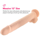 Size Queen 12 Inch Dildo in Ivory Dildo Sex Toys > Realistic Dildos - Tophatter Daily Deals