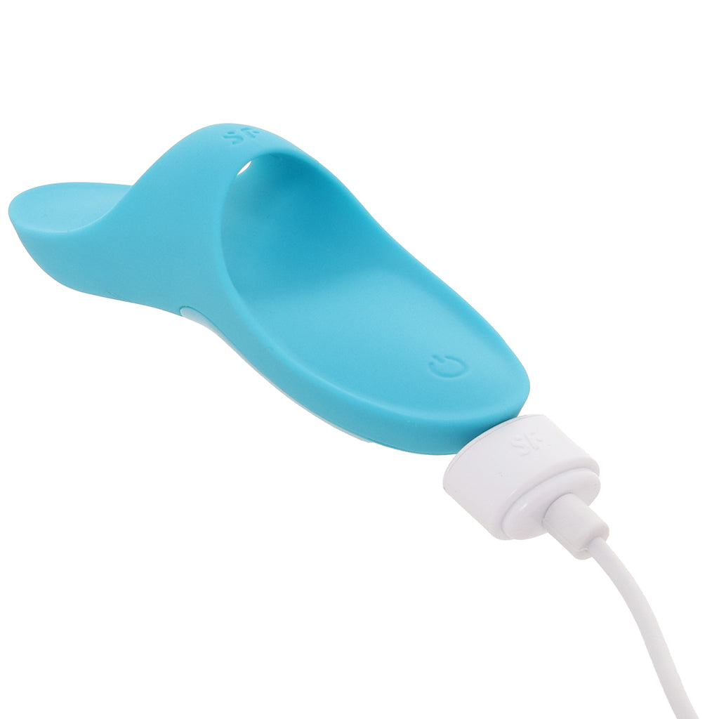 Satisfyer Teaser Finger Vibe in Light Blue Vibrators > Finger Vibrators - Tophatter Daily Deals