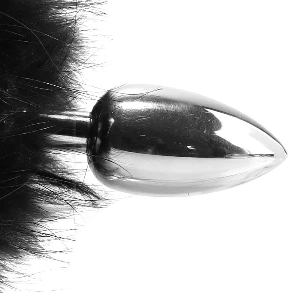 Stainless Steel Butt Plug with Fur Tail Anal Sex Toys > Butt Plugs - Tophatter Daily Deals