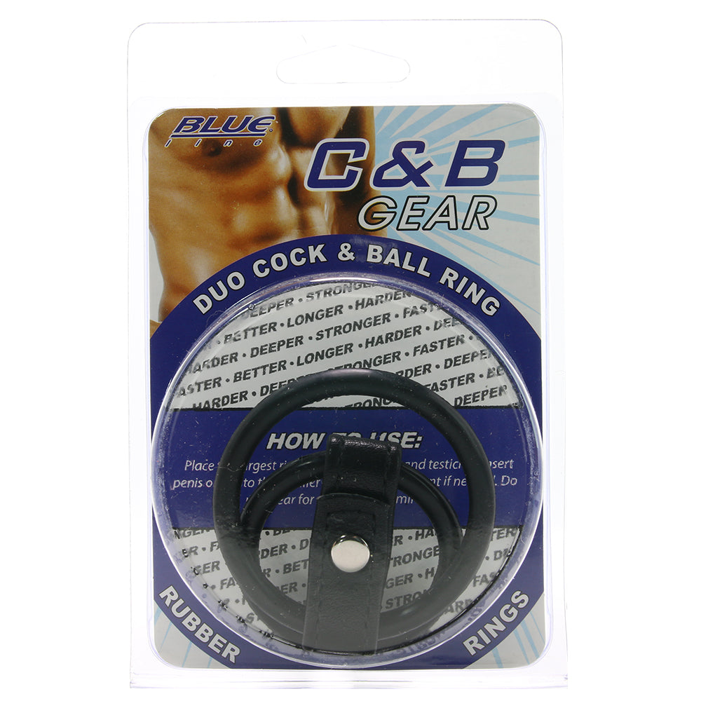 Blue Line Duo Cock & Ball Ring Cock Rings - Tophatter Daily Deals