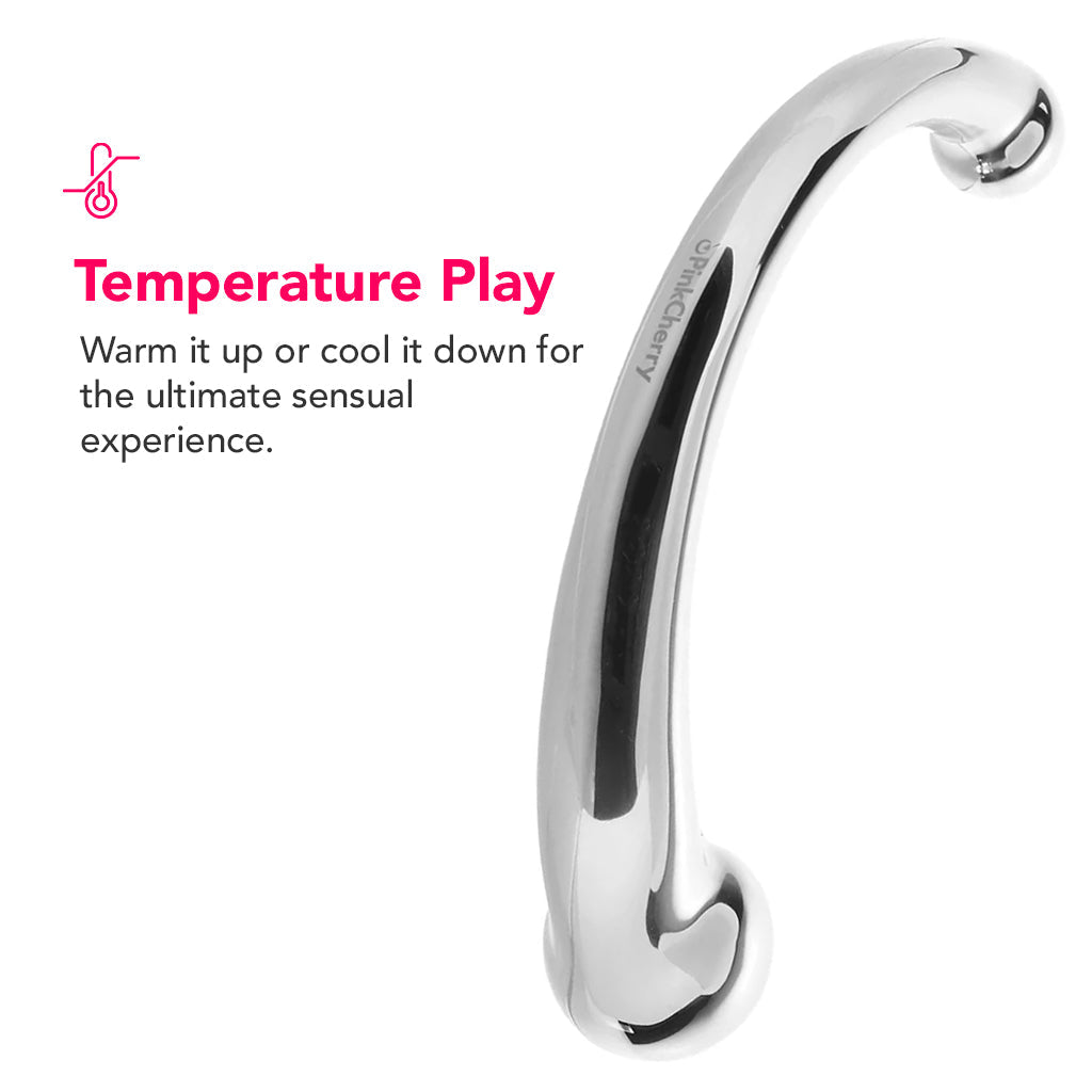 PinkCherry 8 Inch Stainless Steel Curved G-Spot Dildo - Tophatter's Adult Sex Toys Online Dildo Sex Toys > G-Spot Dildos - Tophatter Daily Deals
