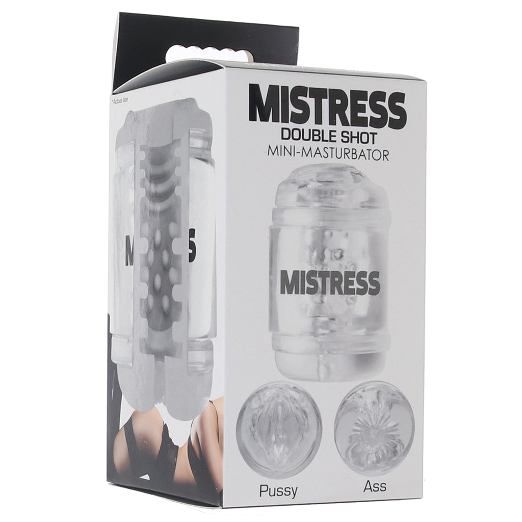 Mistress Double Shot Pussy & Ass Stroker in Clear Male Masturbators > Pocket Strokers - Tophatter Daily Deals
