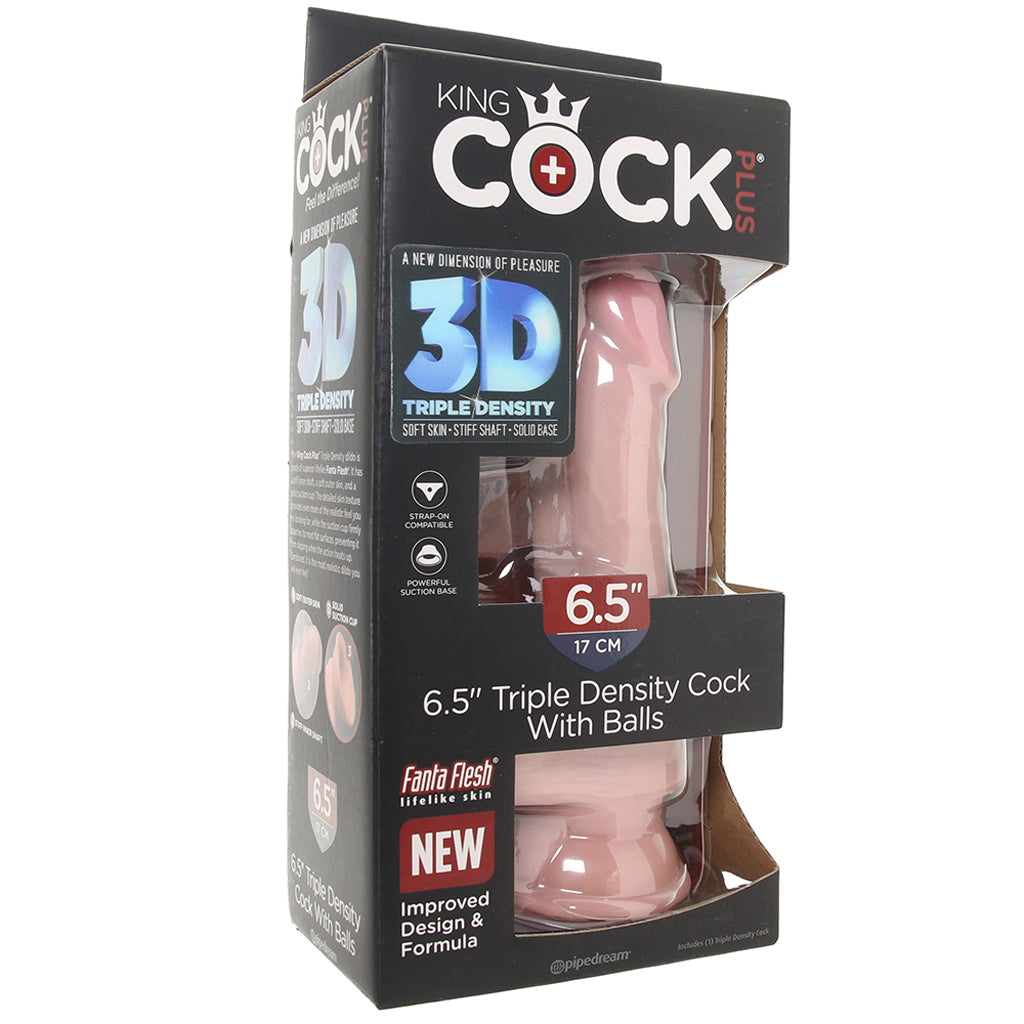 King Cock Plus Triple Density 6.5 Inch Ballsy Cock in Flesh - Tophatter's Adult Products Dildo Sex Toys > Realistic Dildos - Tophatter Daily Deals