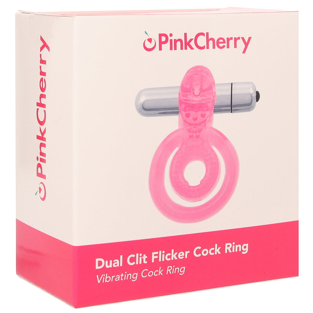 PinkCherry Dual Clit Flicker Cock Ring Vibrators > Vibrating Cock Rings - Tophatter Daily Deals