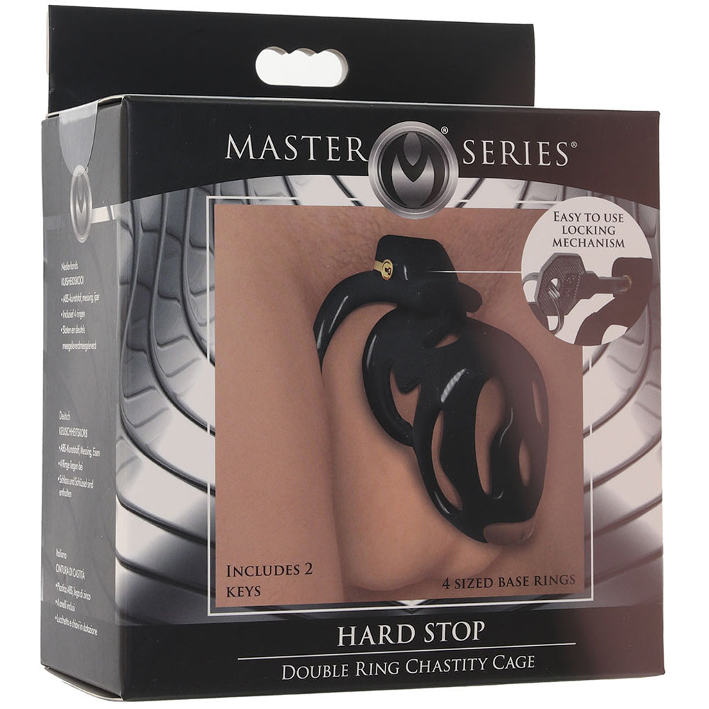 Master Series Hard Stop Double Ring Chastity Cage Bondage and Fetish > Cock and Ball Devices - Tophatter Daily Deals