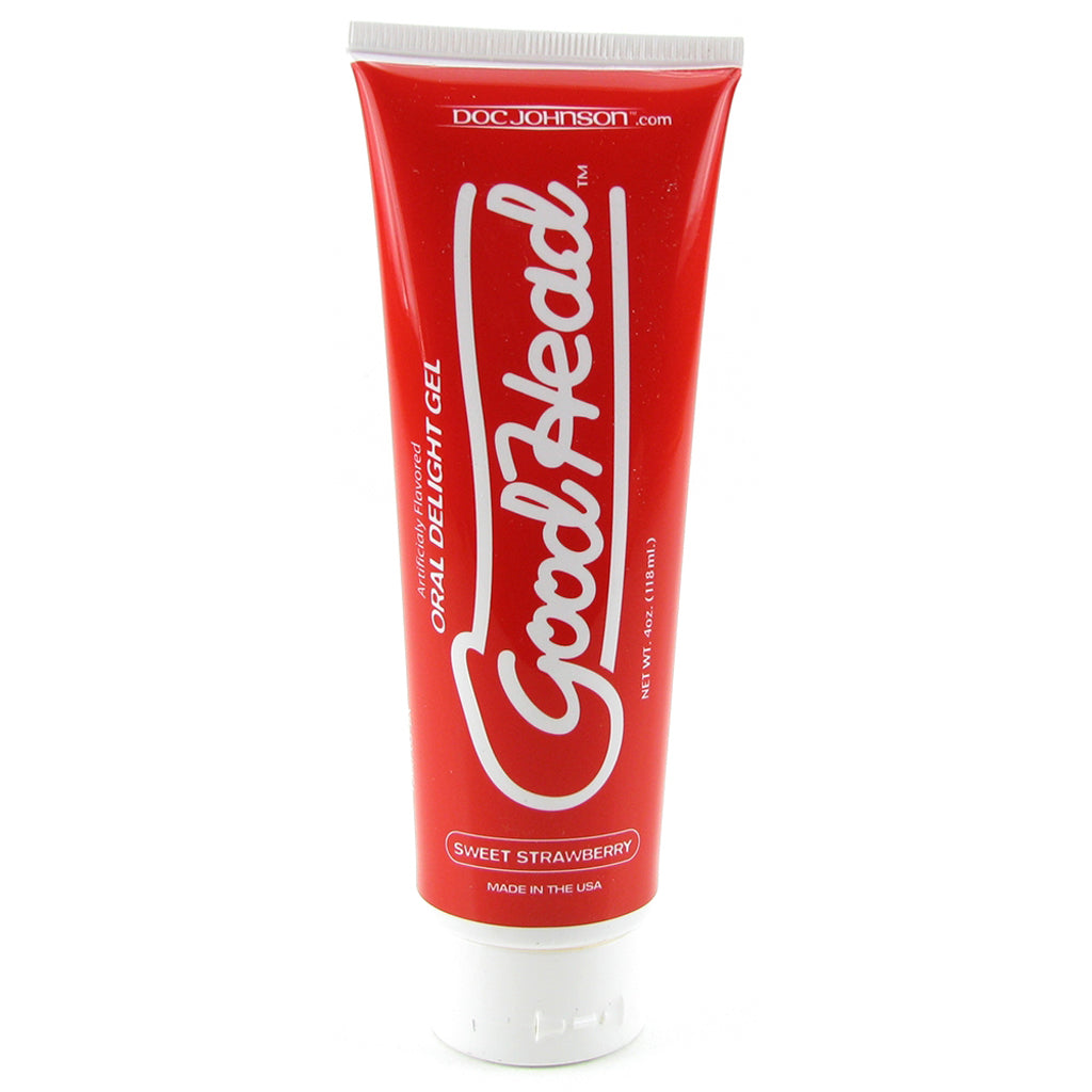 GoodHead Oral Delight Gel 4oz/113g in Strawberry Lubes and Lotions > Flavored Sex Lubes - Tophatter Daily Deals