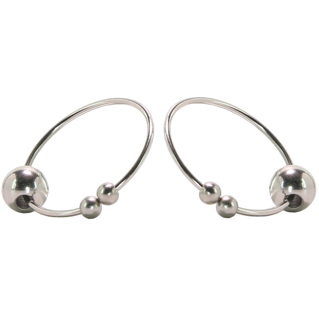 nipple play Non-Piercing Nipple Rings in Silver - Tophatter's Adult Products Bondage and Fetish > Nipple Stimulators & Clamps - Tophatter Daily Deals