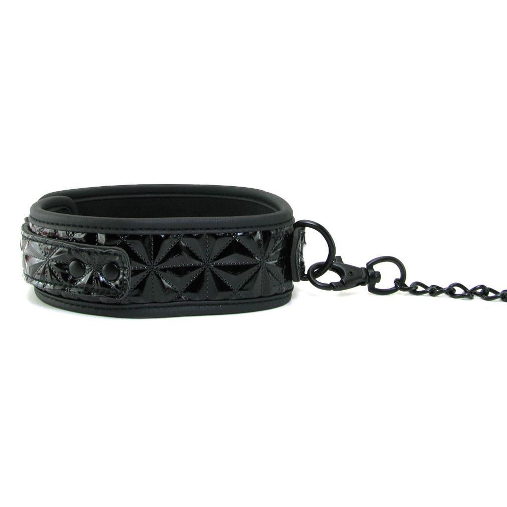 Sinful Collar with Leash in Black - Tophatter's Adult Products Bondage and Fetish > Leashes and Collars - Tophatter Daily Deals