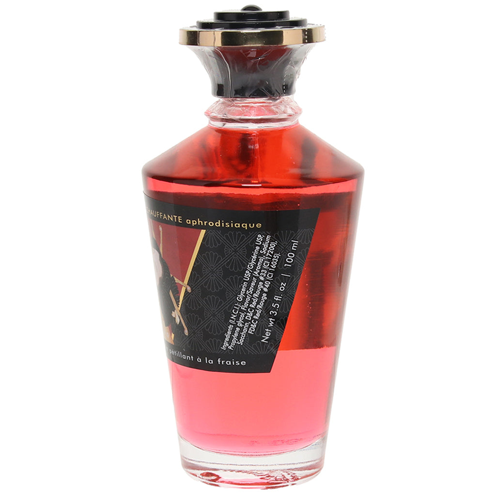 Aphrodisiac Warming Oil 3.5oz/100ml in Sparkling Strawberry Sensual Love > Massage - Tophatter Daily Deals
