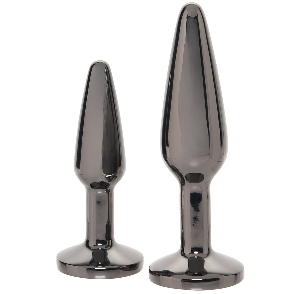 Rear Assets 2 Piece Butt Plug Kit in Gunmetal Anal Sex Toys > Butt Plugs - Tophatter Daily Deals