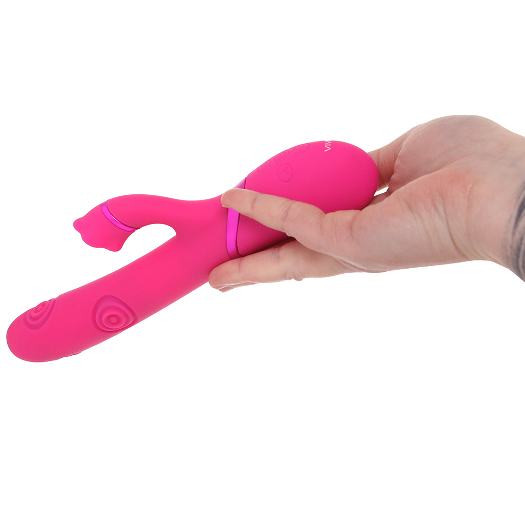 Dolce Vive Fiore Air Wave Tapping Rabbit Vibe - Tophatter's Adult Sex Toys Online Vibrators > Rabbit Vibrators - Tophatter Daily Deals