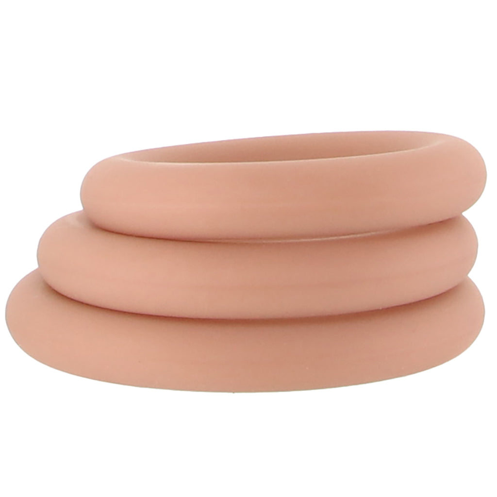 Jock Discreet Silicone Cock Ring Set in Tan - Tophatter's Adult Sex Toys Online Cock Rings - Tophatter Daily Deals