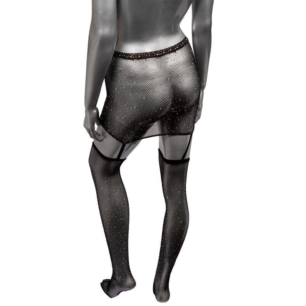 Radiance One Piece Gartered Skirt and Stockings XL - Tophatter's Adult Sex Toys Online Lingerie > Lingerie - Tophatter Daily Deals