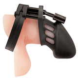 Blue Line Silicone Chastity Cage in Black Bondage and Fetish > Cock and Ball Devices - Tophatter Daily Deals