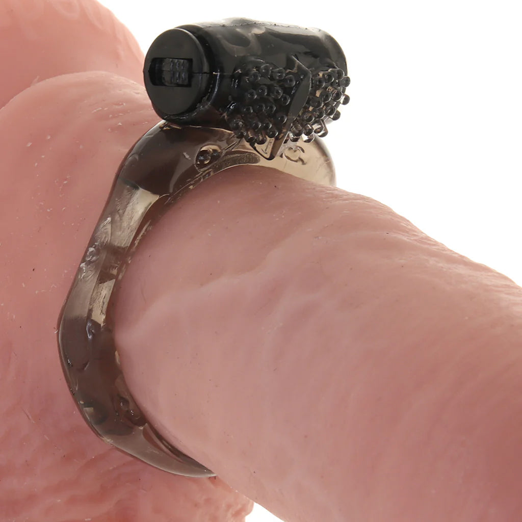 PinkCherry Vibrating Cock Ring in Smoke Cock Rings - Tophatter Daily Deals