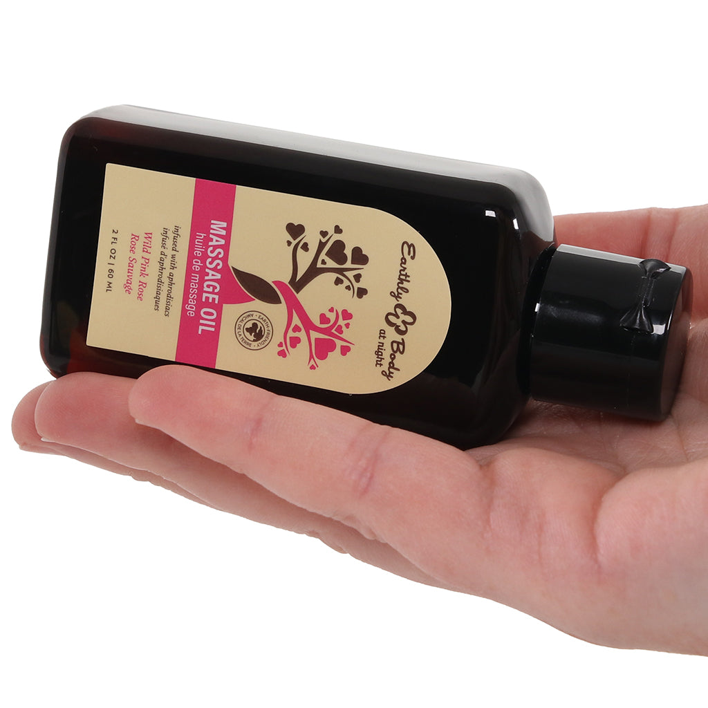 At Night Massage Oil 2oz/60ml in Wild Pink Rose - Tophatter's Adult Sex Toys Online Lubes and Lotions > Erotic Massage Oils - Tophatter Daily Deals