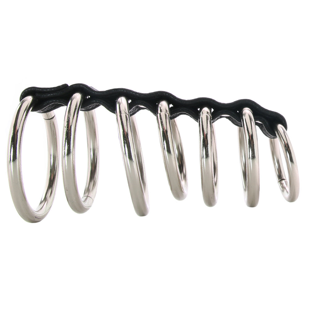 Blue Line 7 Ring Gates of Hell Cock Cage Bondage and Fetish > Tools & Accessories - Tophatter Daily Deals