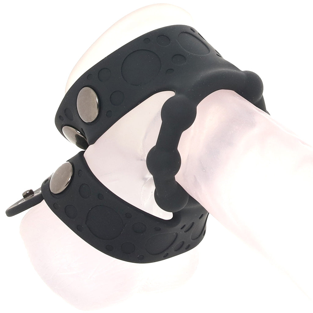 Magic Beaded Cock Ring with Adjustable Ball Straps Bondage and Fetish > Cock and Ball Devices - Tophatter Daily Deals