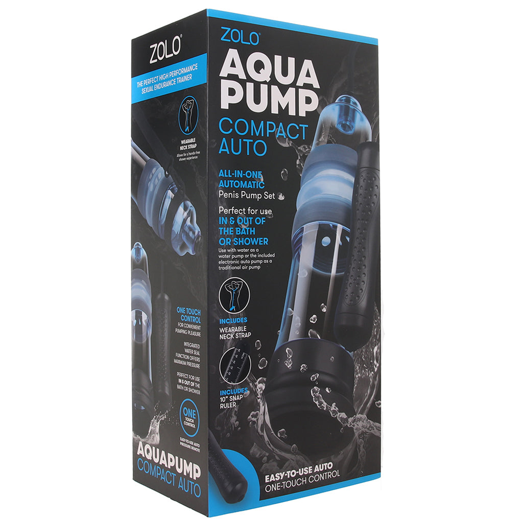 Zolo AquaPump Compact Auto Penis Pump in Blue - Tophatter's Adult Sex Toys Online Male Enhancement > Penis Pumps - Tophatter Daily Deals