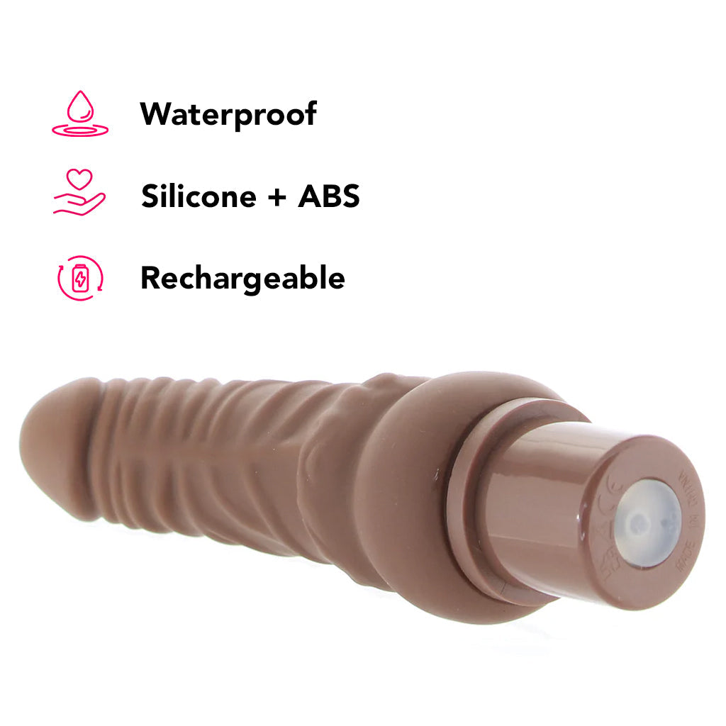 Power Stud Rechargeable Curvy Vibe in Brown Vibrators > Realistic Vibrator Dildos - Tophatter Daily Deals