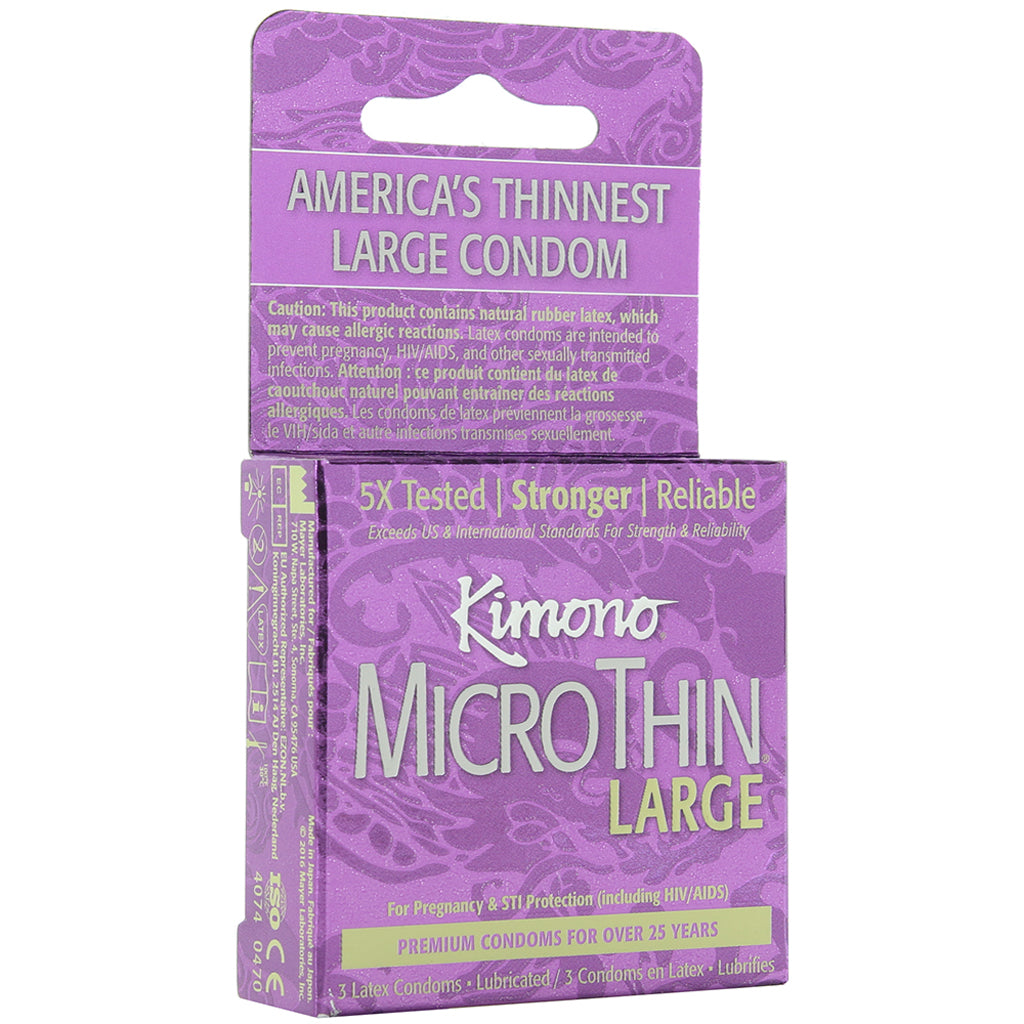 Kimono MicroThin Large Condoms in 3 Pack Condoms - Tophatter Daily Deals