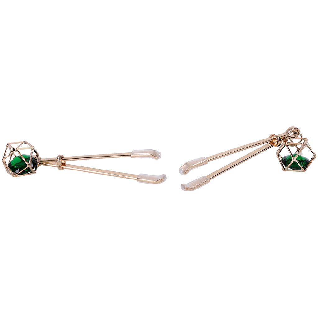 Sex & Mischief Indica Crystal Nipple Clips Bondage and Fetish > Nipple Stimulators & Clamps - Tophatter Daily Deals