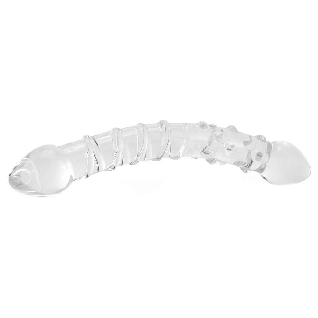 gläs Double Trouble Ridged Glass Dildo Dildo Sex Toys > Pyrex Glass Dildos - Tophatter Daily Deals