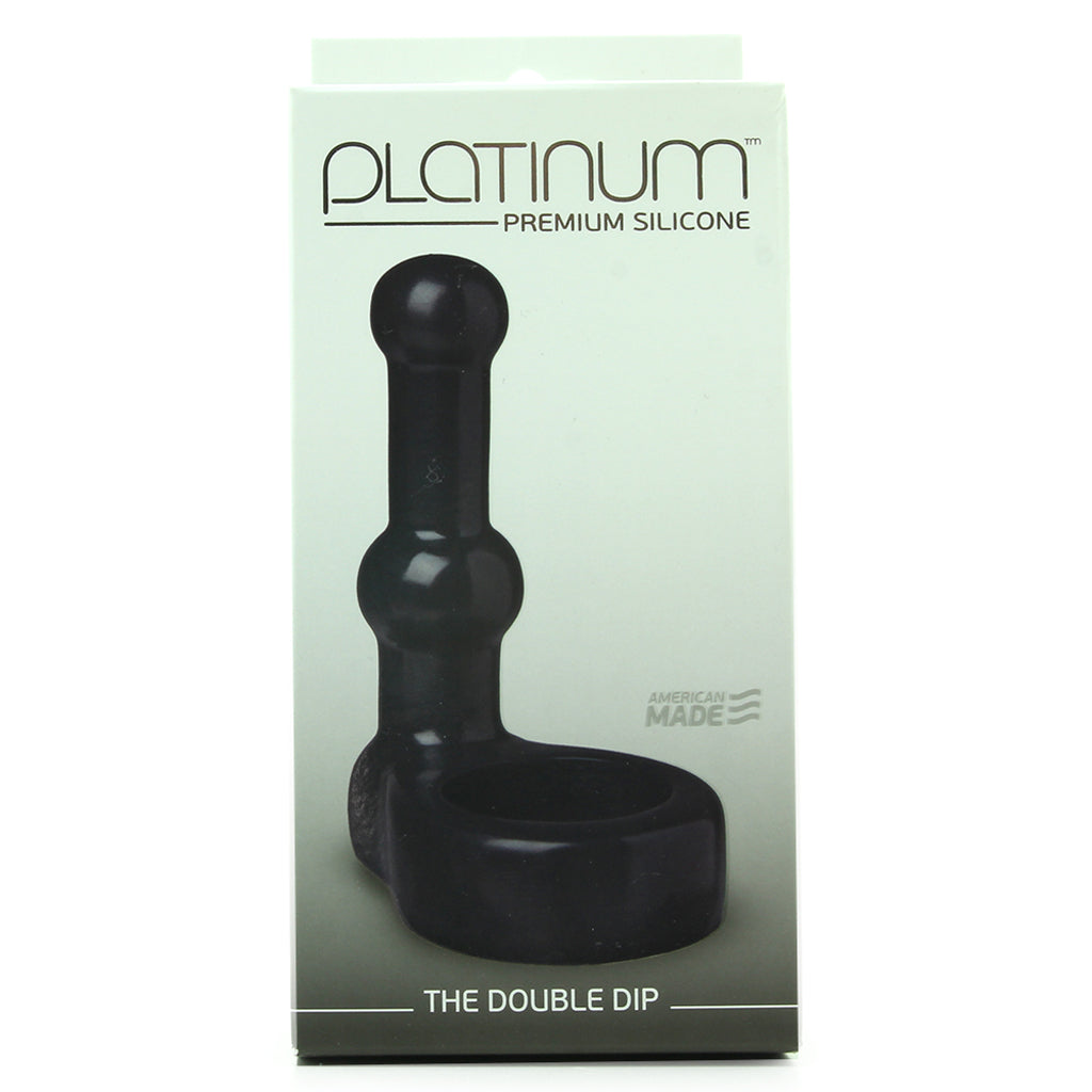 Platinum Silicone The Double Dip in Black Anal Sex Toys > Butt Plugs - Tophatter Daily Deals