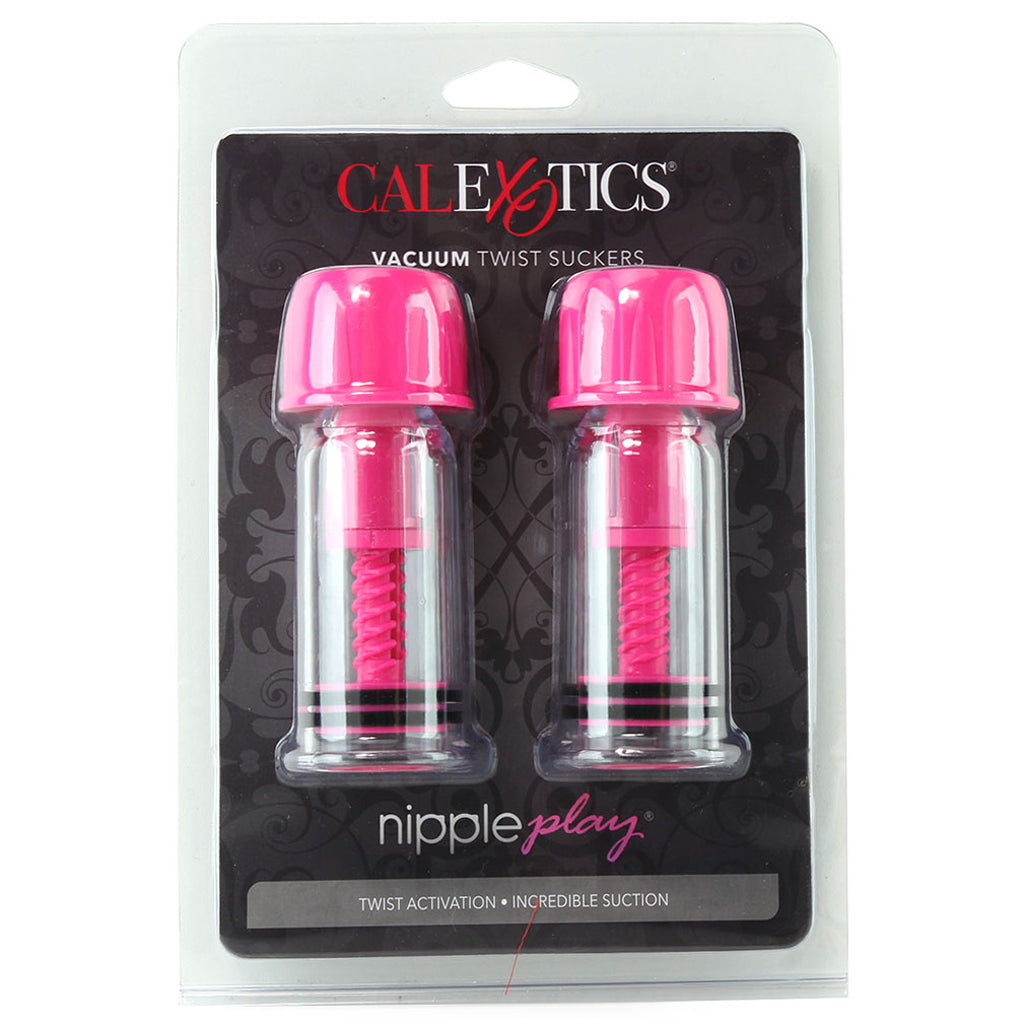 nipple play Vacuum Twist Suckers in Pink - Tophatter's Adult Products Bondage and Fetish > Nipple Stimulators & Clamps - Tophatter Daily Deals