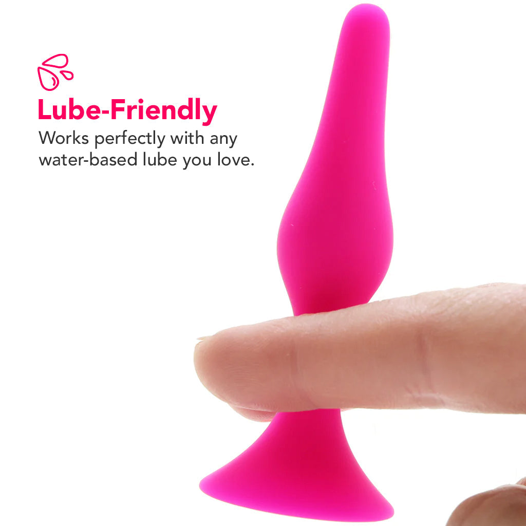 Luxe Beginner Silicone Butt Plug Kit in Pink Anal Sex Toys > Butt Plugs - Tophatter Daily Deals