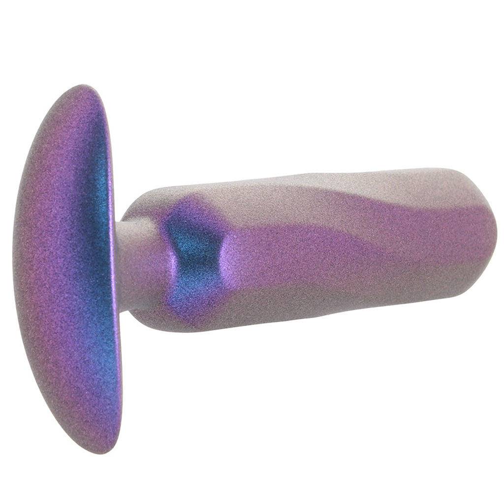 Ouch! Smooth Silicone Oblong Butt Plug in Metallic Blue - Tophatter's Adult Sex Toys Online Anal Sex Toys > Butt Plugs - Tophatter Daily Deals