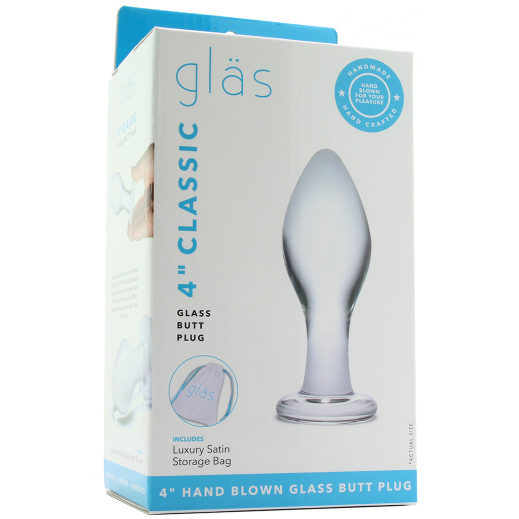 gläs 4 Inch Classic Butt Plug - Tophatter's Adult Products Anal Sex Toys > Butt Plugs - Tophatter Daily Deals