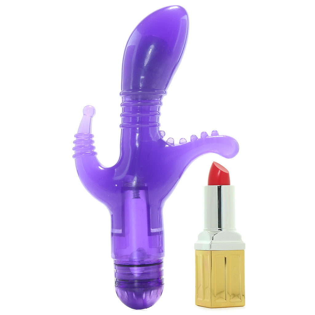 Triple Tease Vibe in Purple Vibrators > Double Penetration - Tophatter Daily Deals