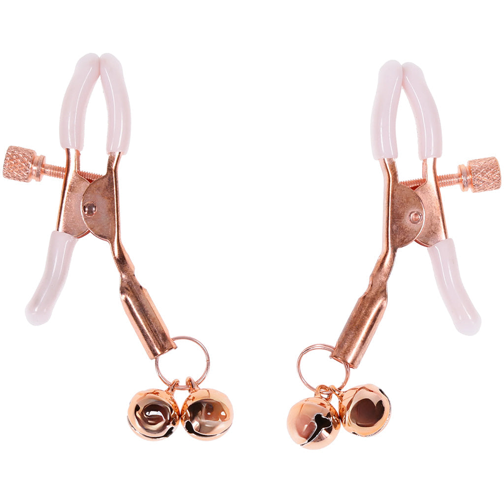 S&M Peaches 'n CreaMe Bell Nipple Clamps - Tophatter's Adult Sex Toys Online Bondage and Fetish > Nipple Stimulators & Clamps - Tophatter Daily Deals
