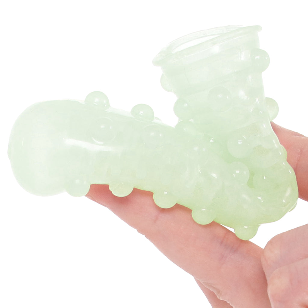 Textured Reversable Pleasure Sleeve in Glow-In-The-Dark - Tophatter's Adult Sex Toys Online Male Enhancement > Extenders and Sleeves - Tophatter Daily Deals