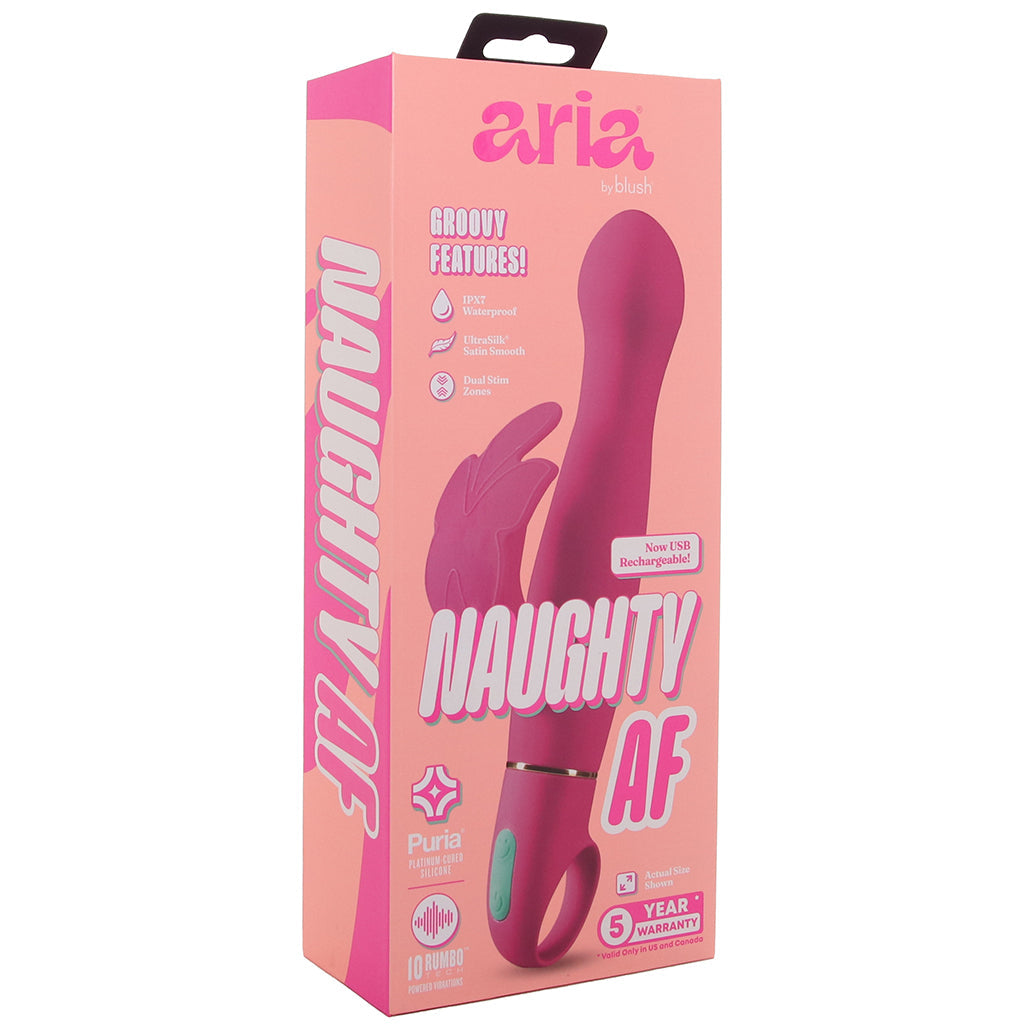 Aria Naughty AF 2.0 RumboTech Rabbit Vibe - Tophatter's Adult Sex Toys Online Vibrators > Rabbit Vibrators - Tophatter Daily Deals
