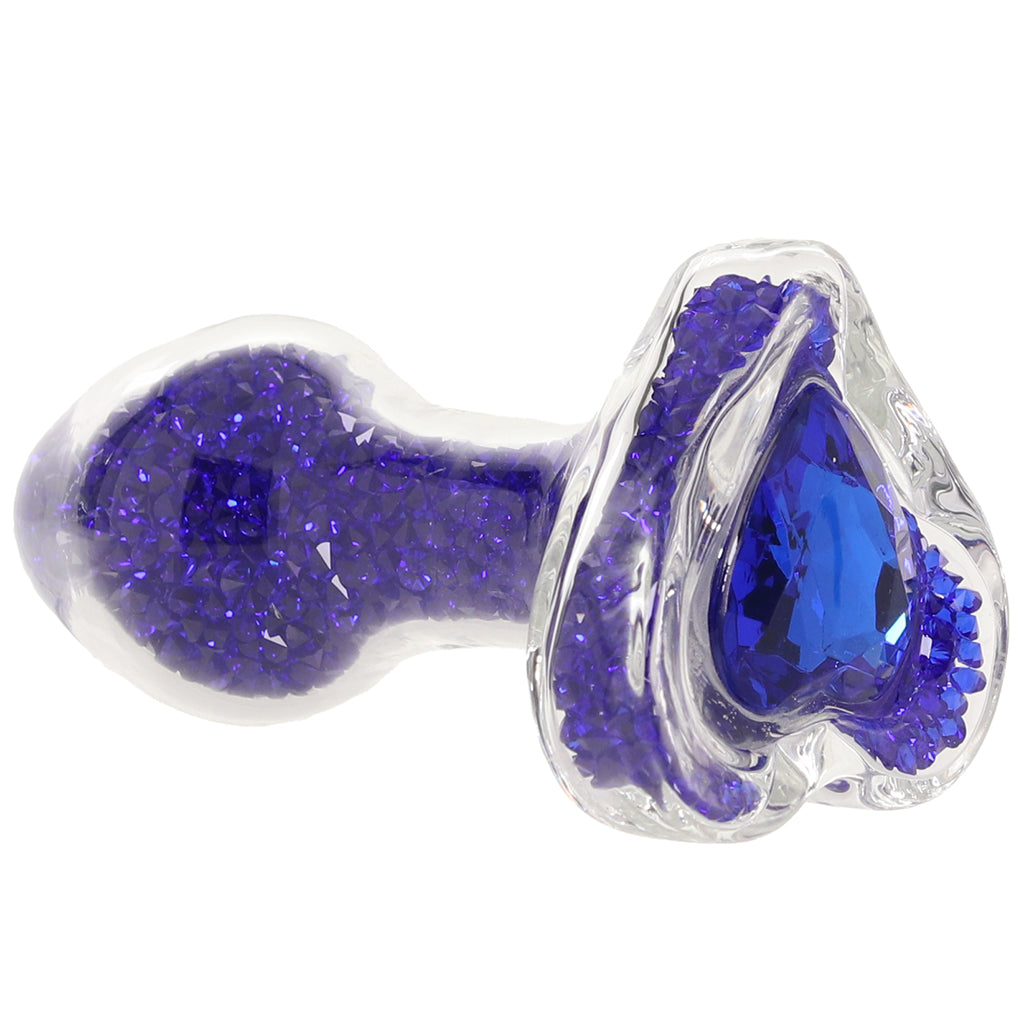 Oh My Gem Lustre Glass Butt Plug in Blue - Tophatter's Adult Sex Toys Online Anal Sex Toys > Butt Plugs - Tophatter Daily Deals