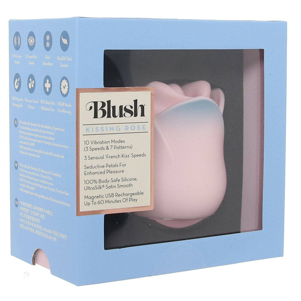 Blush Kissing Rose Vibe - Tophatter's Vibrator Deals Online Vibrators > Clitoral Stimulators - Tophatter Daily Deals