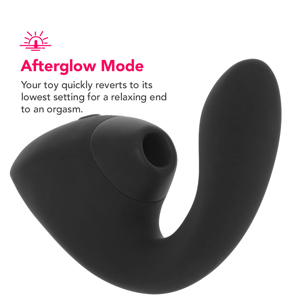 Womanizer Next Duo Clitoral Suction & G-Spot Vibe in Black Vibrators > G-Spot Vibrators - Tophatter Daily Deals