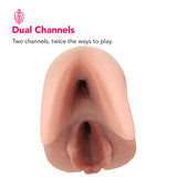 PDX Plus Perfect Pussy Double Stroker in Tan Male Masturbators > Pocket Strokers - Tophatter Daily Deals