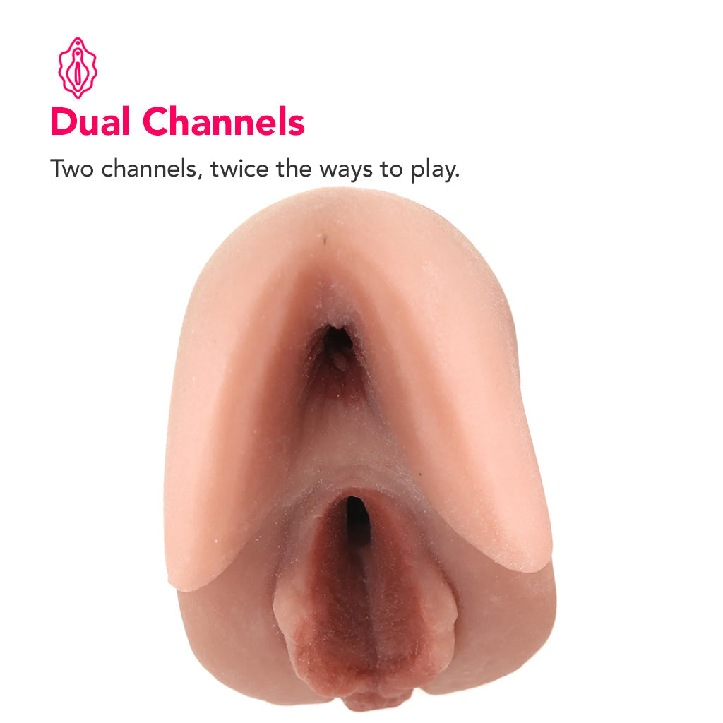 PDX Plus Perfect Pussy Double Stroker in Tan Male Masturbators > Pocket Strokers - Tophatter Daily Deals