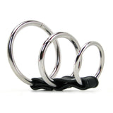 Blue Line 3 Ring Gates of Hell Cock & Ball Cage Bondage and Fetish > Cock and Ball Devices - Tophatter Daily Deals