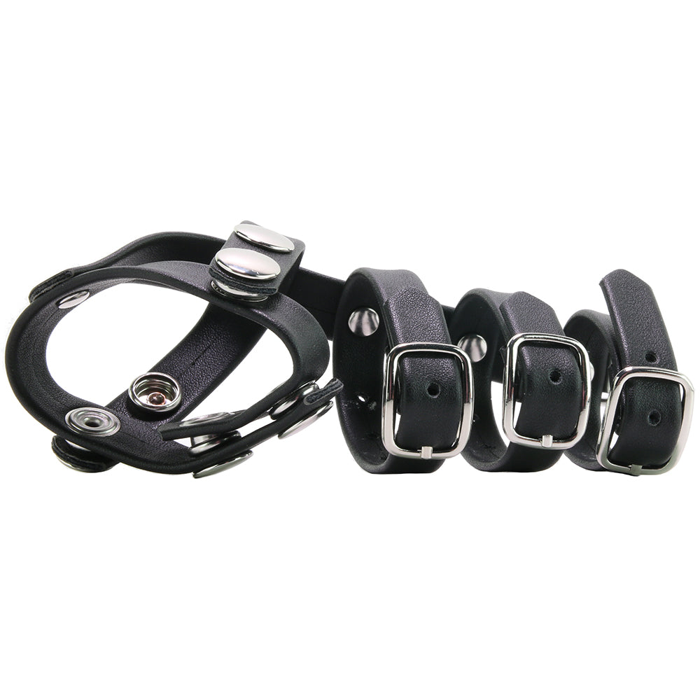 Blue Line Triple Cock and Ball Strap with Leash Lead Bondage and Fetish > Cock and Ball Devices - Tophatter Daily Deals