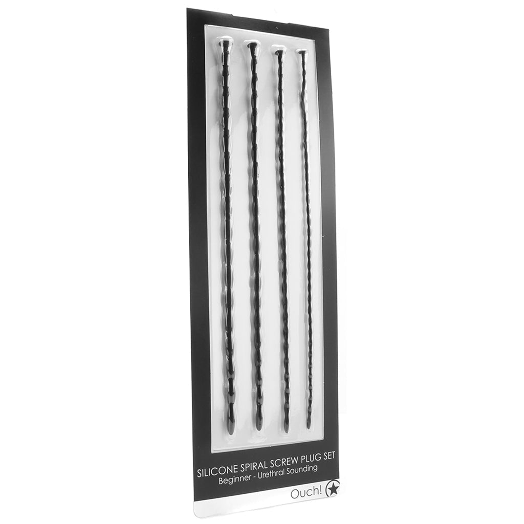 Ouch! Beginner Silicone Spiral Screw Sounding Set Bondage and Fetish > Cock and Ball Devices - Tophatter Daily Deals