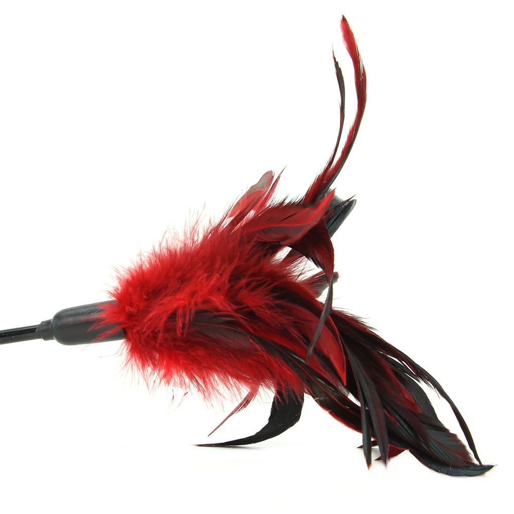 Starburst Feather Body Tickler in Red - Tophatter's Adult Products Bondage and Fetish > Tools & Accessories - Tophatter Daily Deals