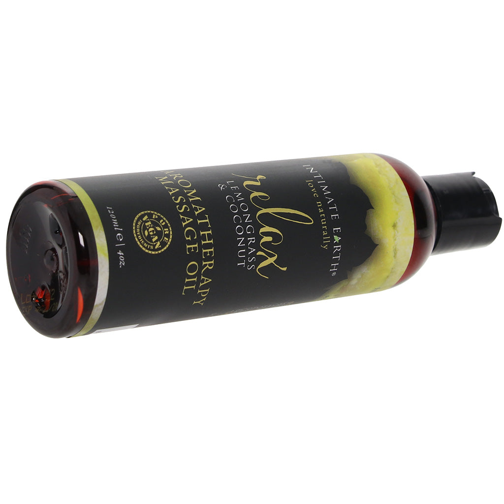 Relax Massage Oil 4oz/120ml in Lemongrass & Coconut Sensual Love > Massage - Tophatter Daily Deals