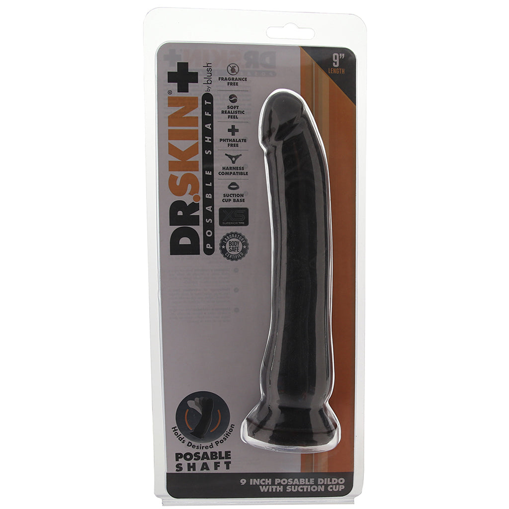 Dr. Skin Plus 9 Inch Posable Dildo in Black Dildo Sex Toys > Realistic Dildos - Tophatter Daily Deals