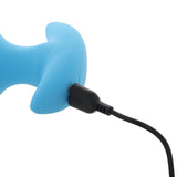 Bang! Thrusting & Vibrating Silicone Butt Plug in Blue Anal Sex Toys > Butt Plugs - Tophatter Daily Deals